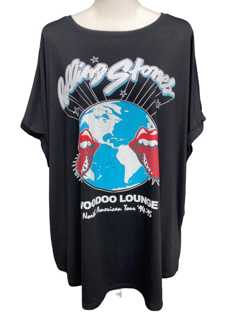 Rolling Stones VooDoo Lounge Tour T-Shirt 3X Black Graphic Band Tee